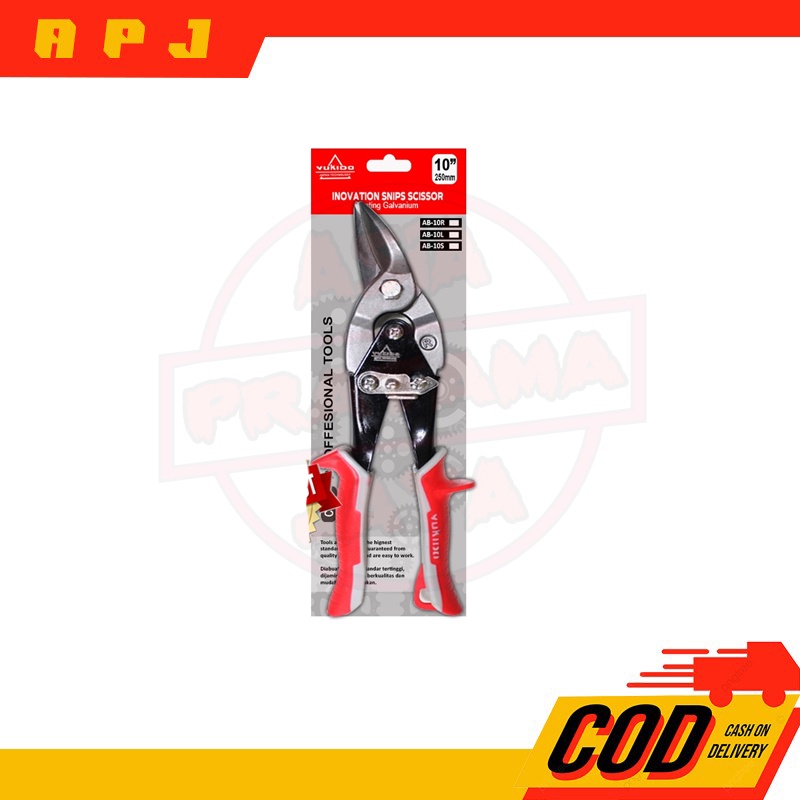 GUNTING seng YUKIDO / gunting baja ringan YUKIDO 10in gunting seng / Gunting baja ringan / gunting plat  gunting seng baja ringan holo lurus 10 inch aviation snips