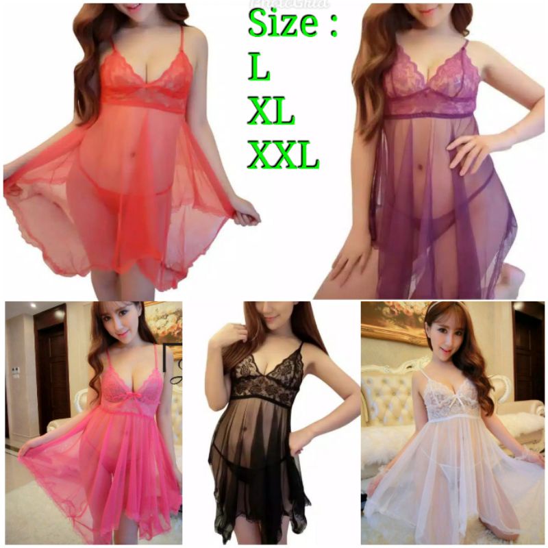 LINGERIE XXL - LINGERIE JUMBO BAJU TIDUR TEMBUS PANDANG SEXY