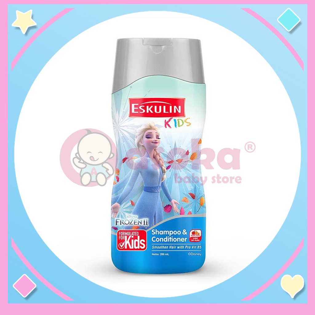 Eskulin Kids Shampoo &amp; Conditioner Cinderella / Ariel / Frozen II 200ml ASOKA