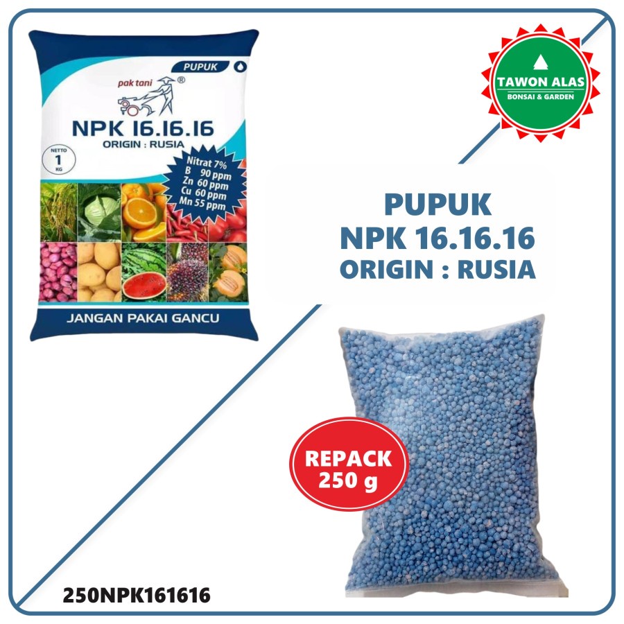 Pupuk NPK Mutiara Tanaman Bonsai Buah Bunga Sayuran Eceran 250 gr