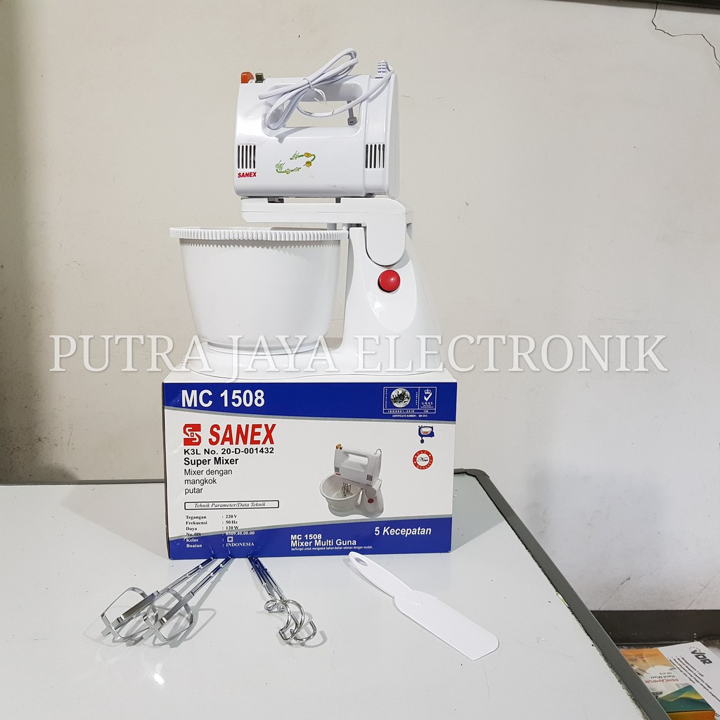 MIXER COM SANEX MC 1508 DENGAN MANGKOK PUTAR ADONAN ROTI