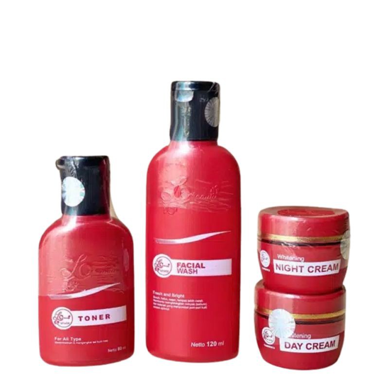 LC BEAUTY KF SKIN Paket/Ecer Krim Siang /Cream Malam /Toner Cleanser/ Sabun Facial Wash Serum LCBeau