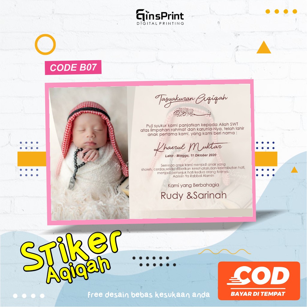 

Stiker Aqiqah keren - SB07
