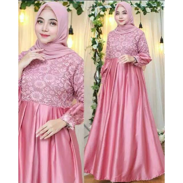 XC - Maxi Lawrencia Wanita/Maxi Dress Terbaru / Maxi Populer / Maxi Trendy Kekinian / Fashion Muslim