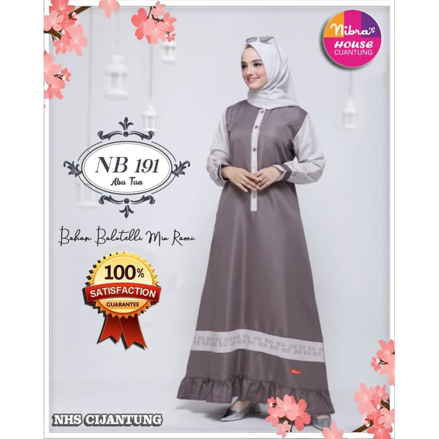 "NIBRAS GAMIS NB 191 ABU TUA - HITAM - Abu-abu, XS"