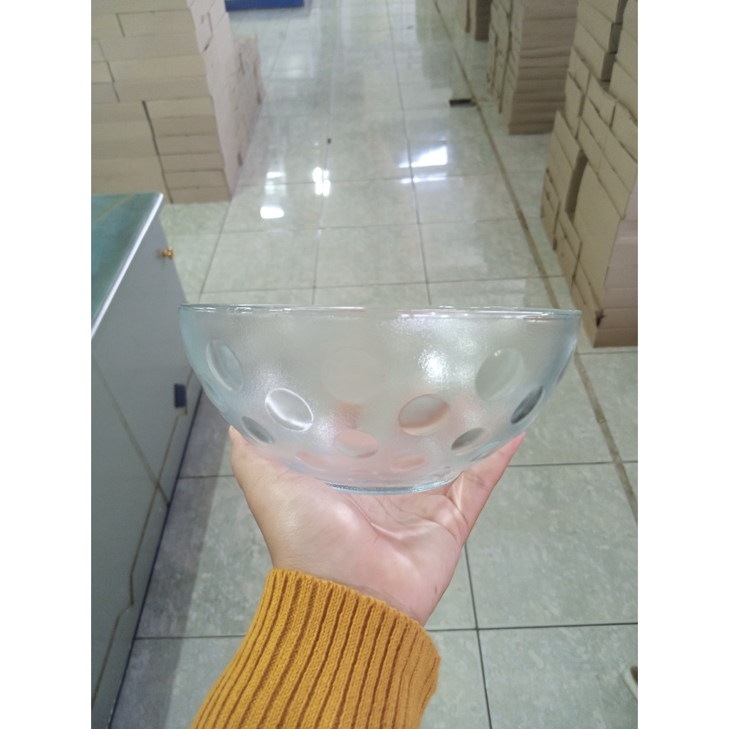 Hampers Unik Souvenir Mangkok Kaca Hias Murah Mangkuk Saji Besar Pel6.5B Mangkok Bumbu Bulat Mangkok
