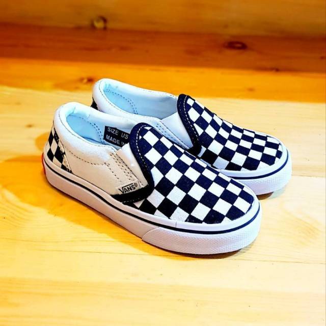 SEPATU SNEAKER ANAK ANAK VANS SLIP ON CHECKERBOARD SEPATU