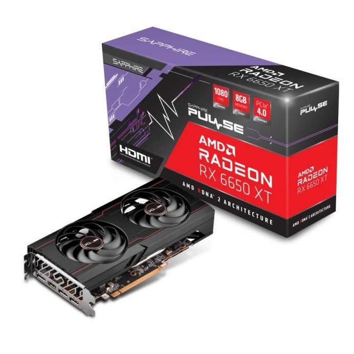 sapphire pulse amd radeon    rx 6650 xt gaming oc 8gb gddr6