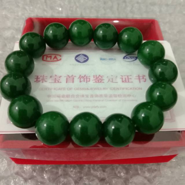 Grosir (SSC) GELANG GIOK HIJAU TUA TIONGKOK ASLI Premium Termurah