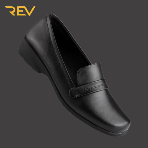 ☀ REV STORE ☀ Sepatu Formal Wanita Kulit Sintetis - Sepatu Pantofel Wanita Hak 2cm