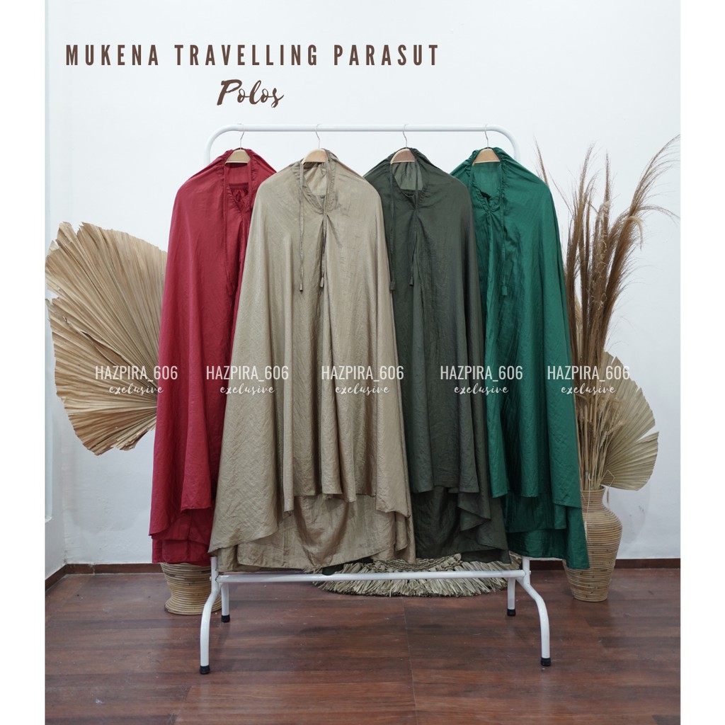 MUKENA DEWASA PARASUT POLOS PREMIUM TRAVELING JUMBO