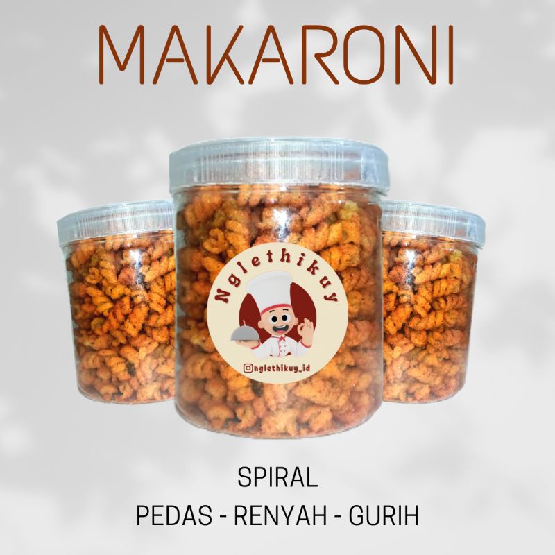 

Makaroni spiral pedas gurih kering