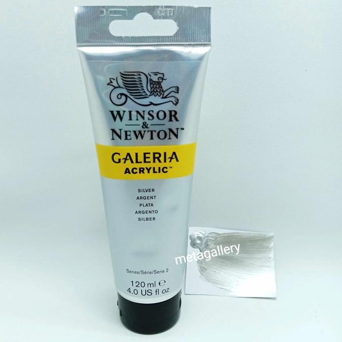 

CAT AKRILIK GALERIA ACRYLIC COLOUR 120 ML SILVER WINSOR & NEWTON ---READY---