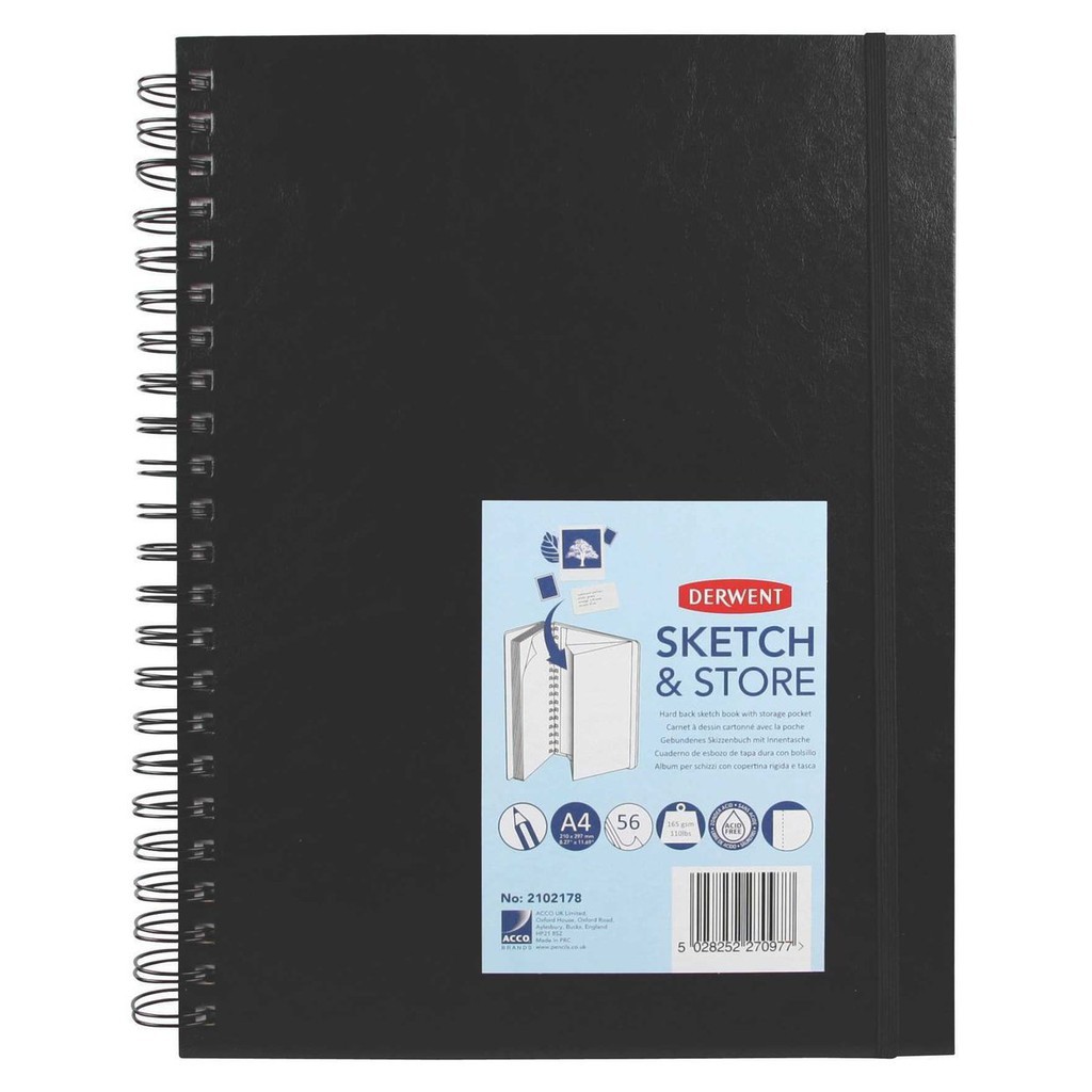 

Derwent Sekcthbook Skecth & Store Book A4 Potrait isi 56 lembar 165gsm