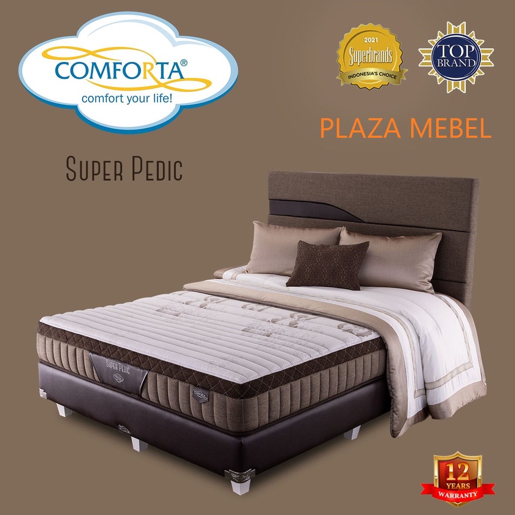 SET Kasur Spring Bed Comforta Super Pedic / Orthopedic ( FULLSET )