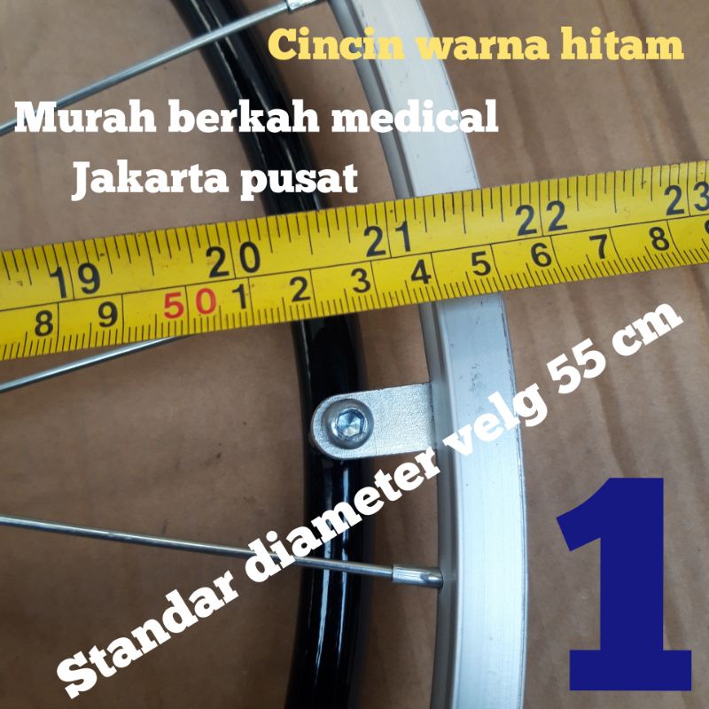 Velg + ban mati kursi roda ukuran 24 diameter velg 55 cm tinggal pasang super murah