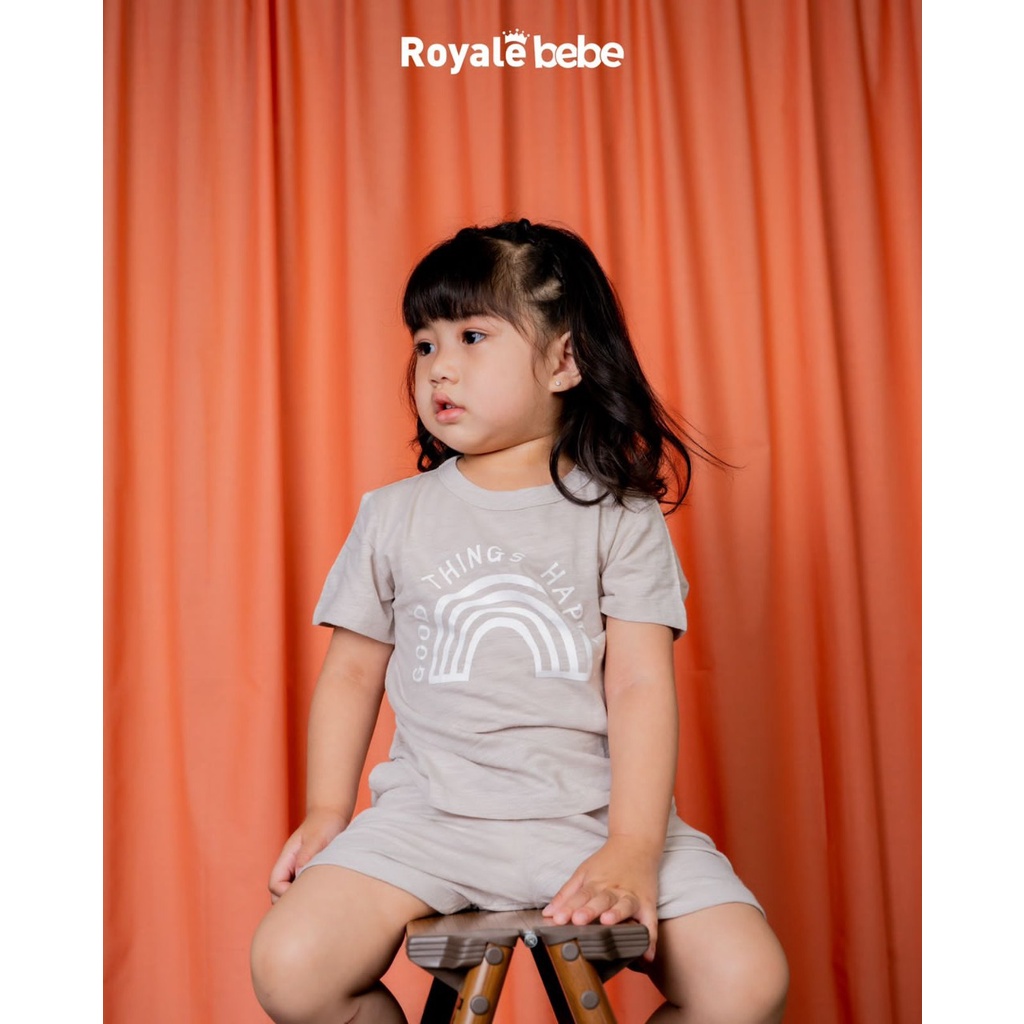 ROYALE BEBE BRIXTON SET - SETELAN ANAK BAJU PENDEK CELANA PENDEK SETELAN BAJU ANAK 1 - 3 TAHUN