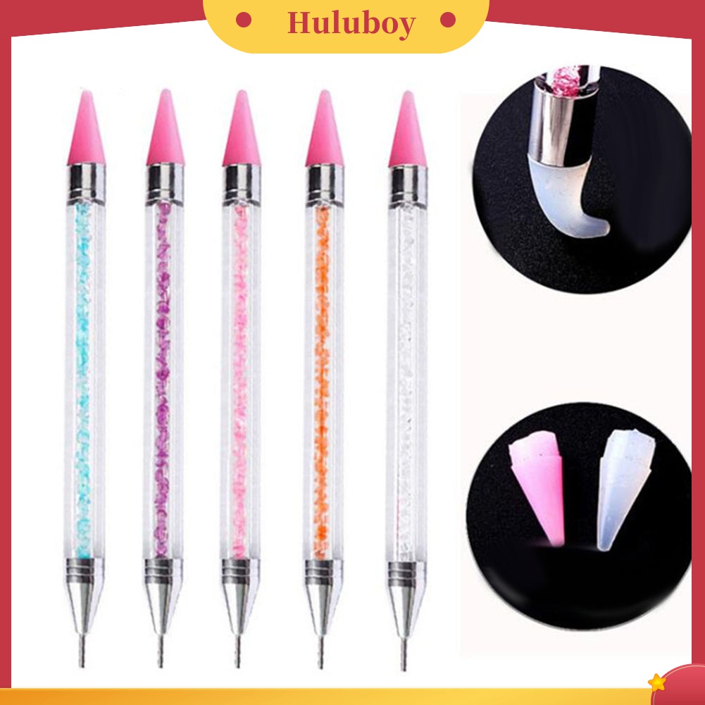 Huluboy Huluboy♡ Pen Dotting Berlian Imitasi Kepala Ganda Untuk Nail Art