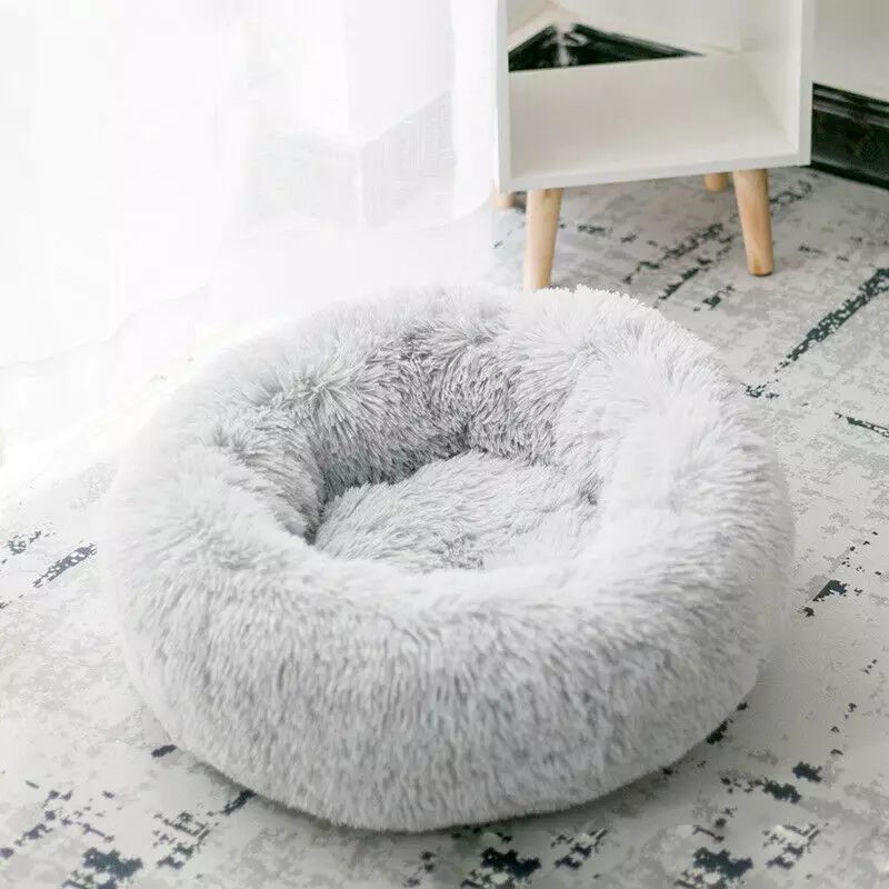 Cat Bed - Kasur Kucing Donat Bulat Bulu Halus dan Mewah BESAR/DB