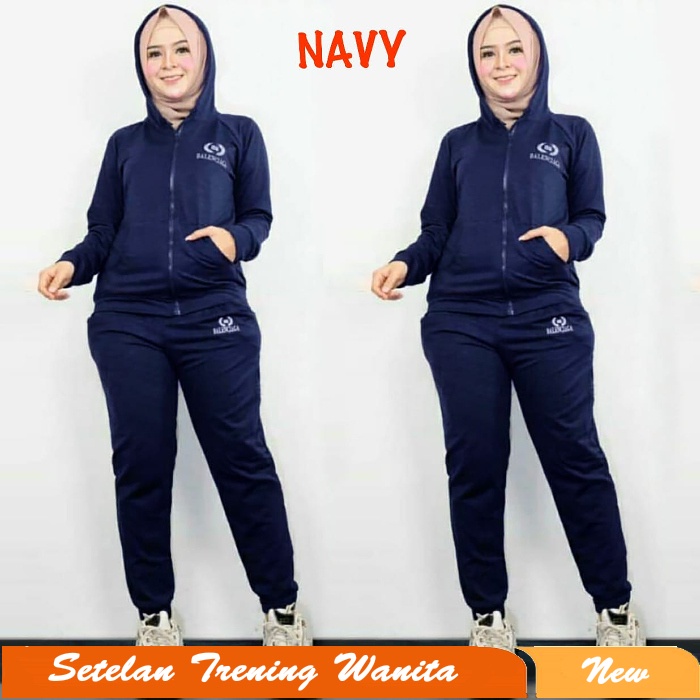 SETELAN TRAINNING-FN SET JAKET ARBELA Setelan Trening Wanita Baju Senam Olah Raga Wanita [F]