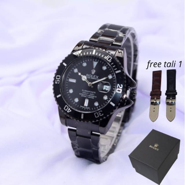 Jam Tangan Pria Rolex Submariner Bonus Tali Kulit 1 - Jam Tangan Rolex Submariner - Jam Tangan Rolex