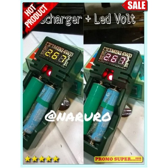 Tamiya Mini 4wd - Discharger + indikator Volt battery O589