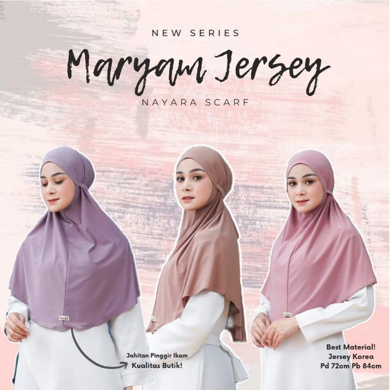hijab bergo hijab maryam premium hijab tali hijab bahan  jersey korea nayarascarf emzawa-2