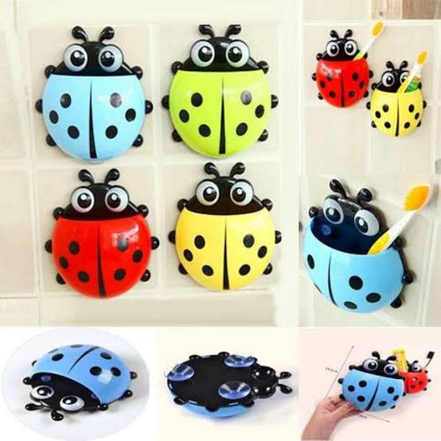 Inpect Toothbrush Holder - Holder Sikat Gigi Motif Kumbang - Holder Kamar Mandi - Unik