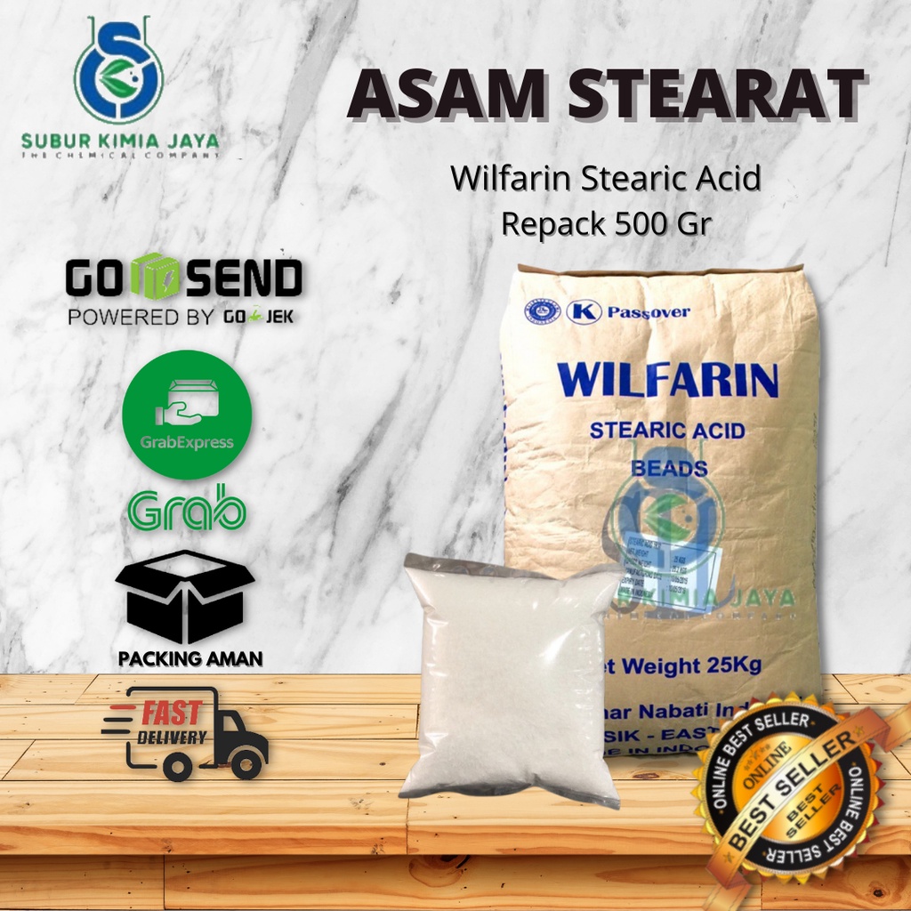

Stearic Acid / Asam Stearat / Bahan Lilin 500 gr Premium