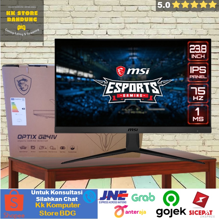 MONITOR GAMING MSI 24 inch MSI OPTIX G241V E2 24" 75Hz IPS FreeSync 1Ms