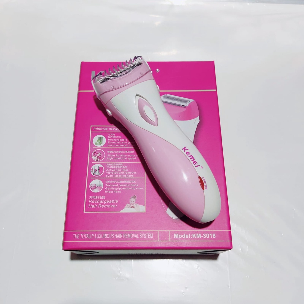 Alat Cukur Bulu Kemei KM-3018 Lady Shaver Woman Cukuran Wanita KM 3018