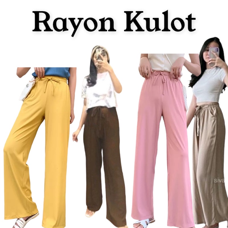 Celana Panjang Kulot Rayon Best Quality