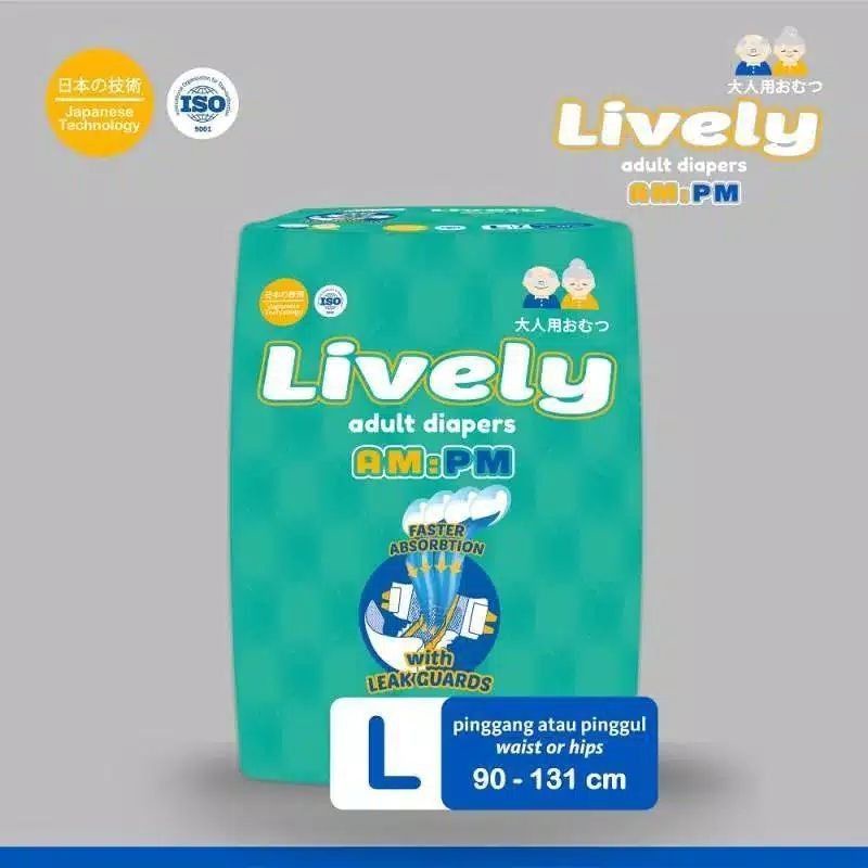 LIVELY Popok Dewasa Perekat M8 L7 XL6 / Adult Diapers Tape / Pempers dewasa