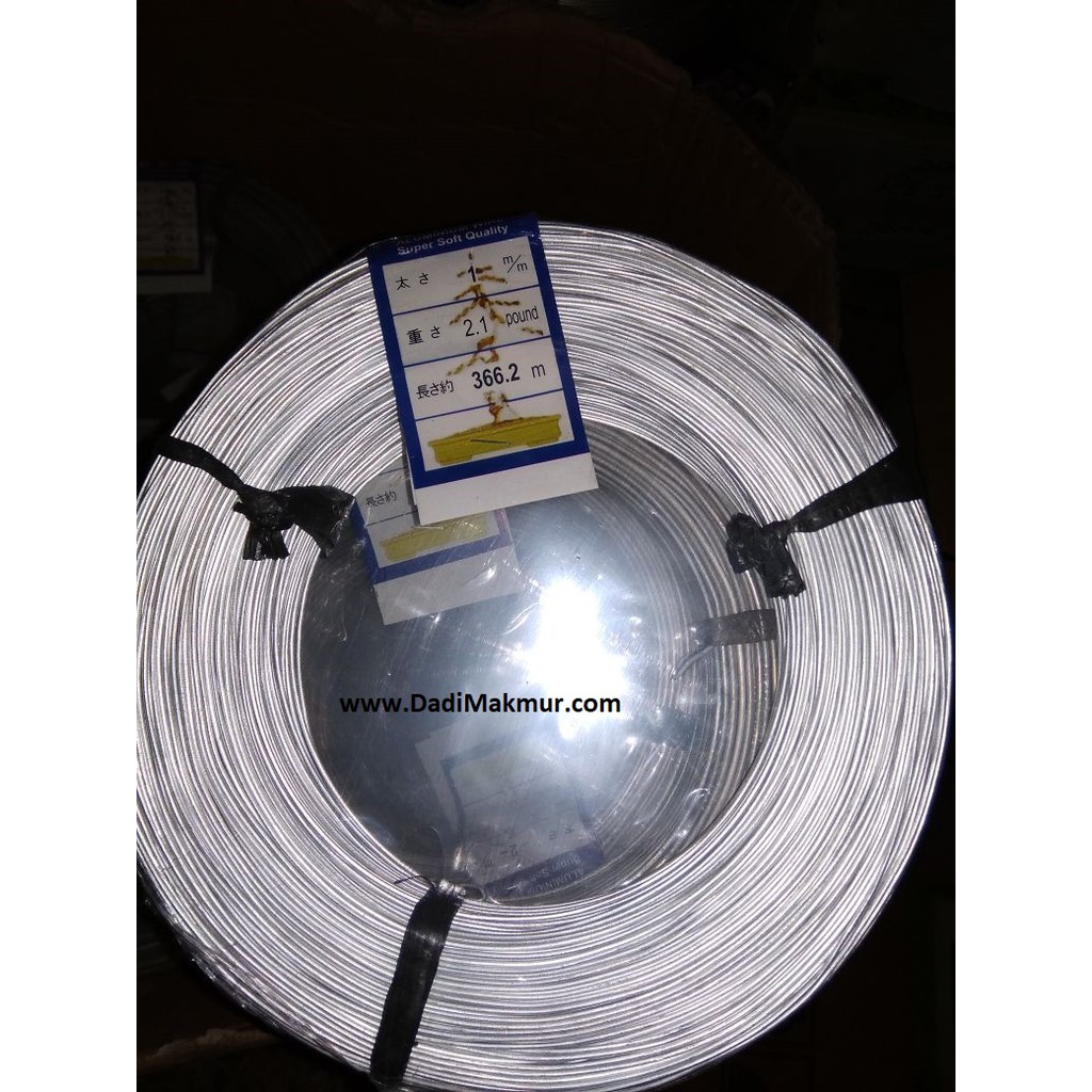 Kawat Bonsai Aluminium Putih ukuran 1 mm