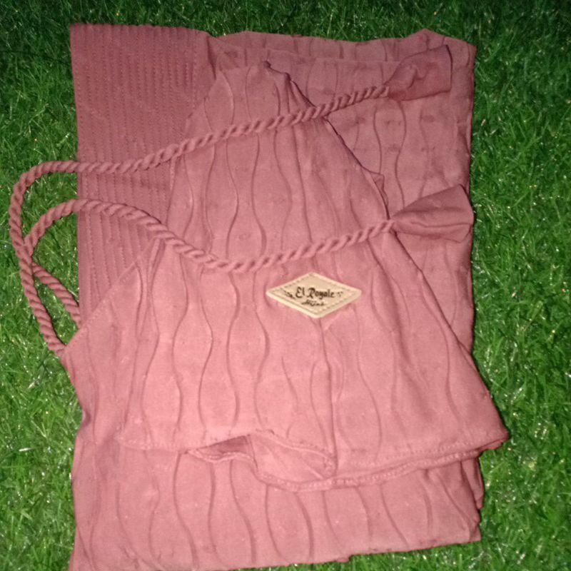 NURI (Plisket gelombang tali Rara full belakang)ORI Elroyale hijab-Dusty pink