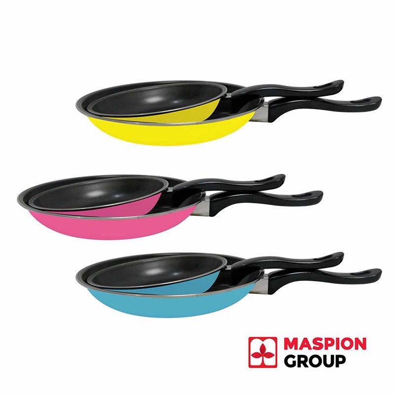 (1kg=2pcs) fry pan set maspion 18&23cm/kuaida 22cm&24cm | satu set wajan teflon fry pan set marble