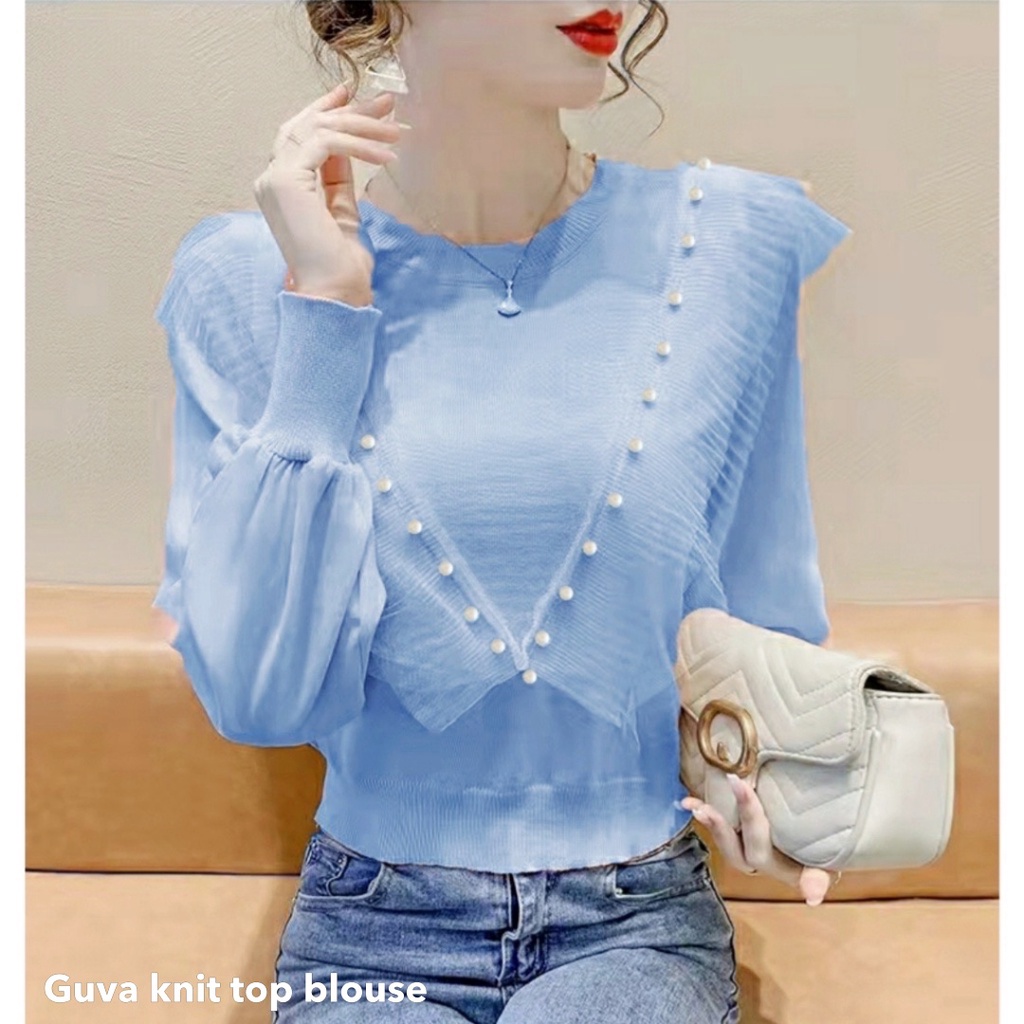 Guva knit top blouse - Thejanclothes