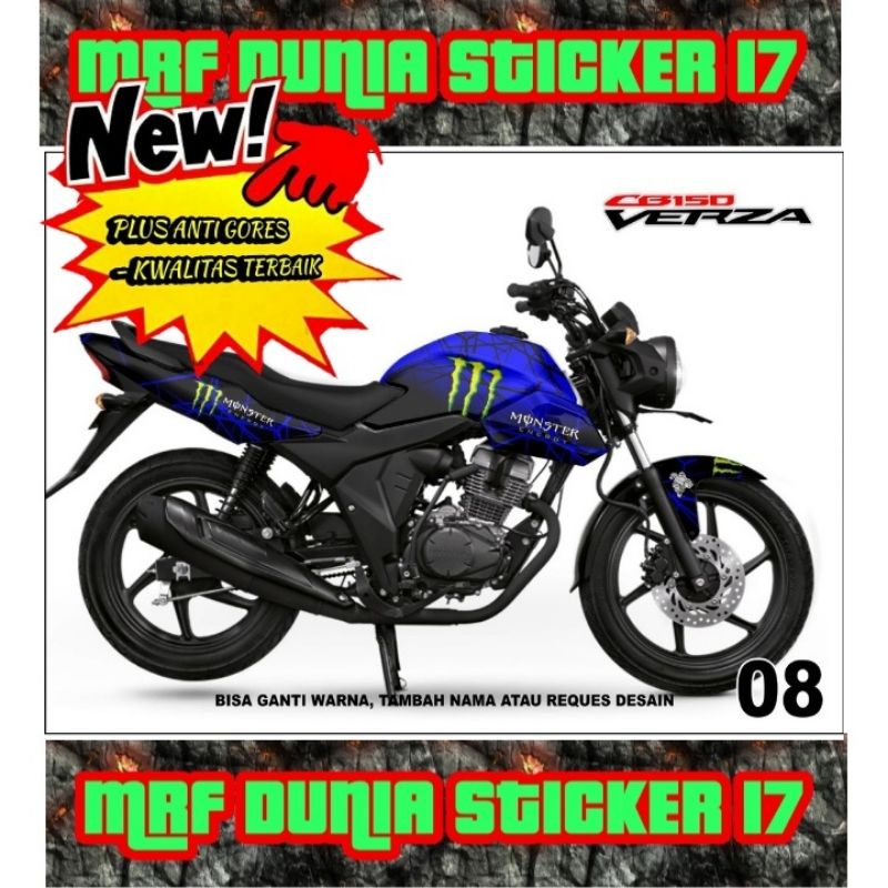 Sticker decal CB 150 Verza Full Body dekal Honda CB 150 Verza Stiker Decal Honda Verza 150 CB 08