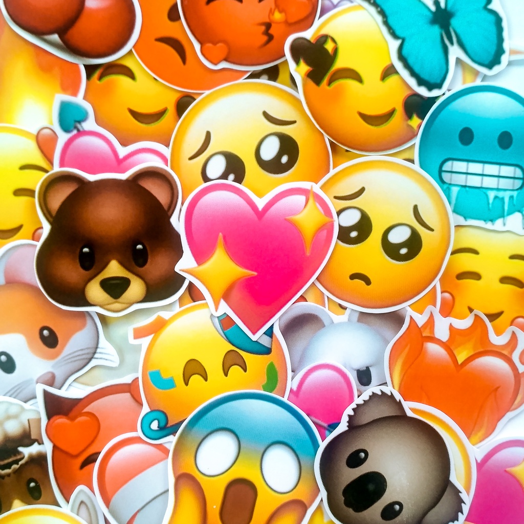 

Cute Emoji Waterproof Sticker Pack include 30 pcs