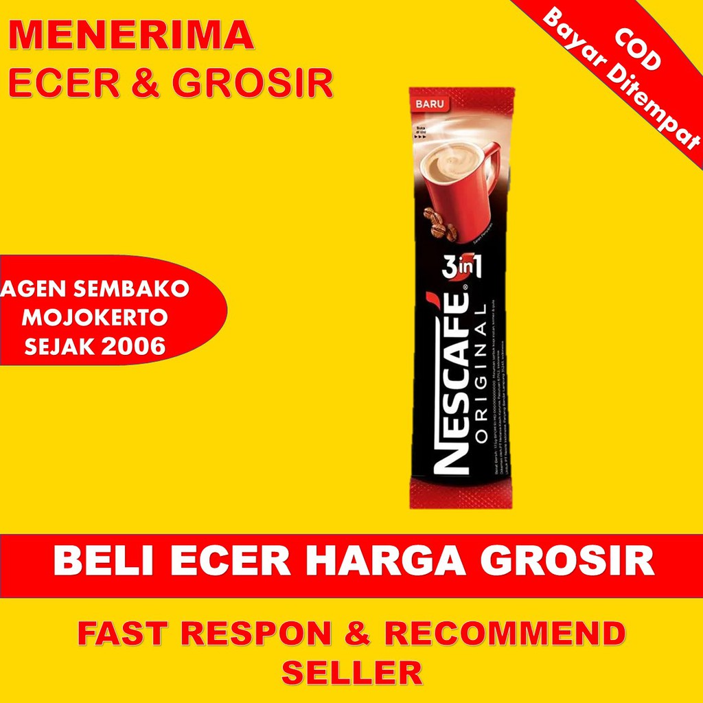 

NESCAFE ORIGINAL 3 IN 1 KOPI SACHET ECER GROSIR MURAH