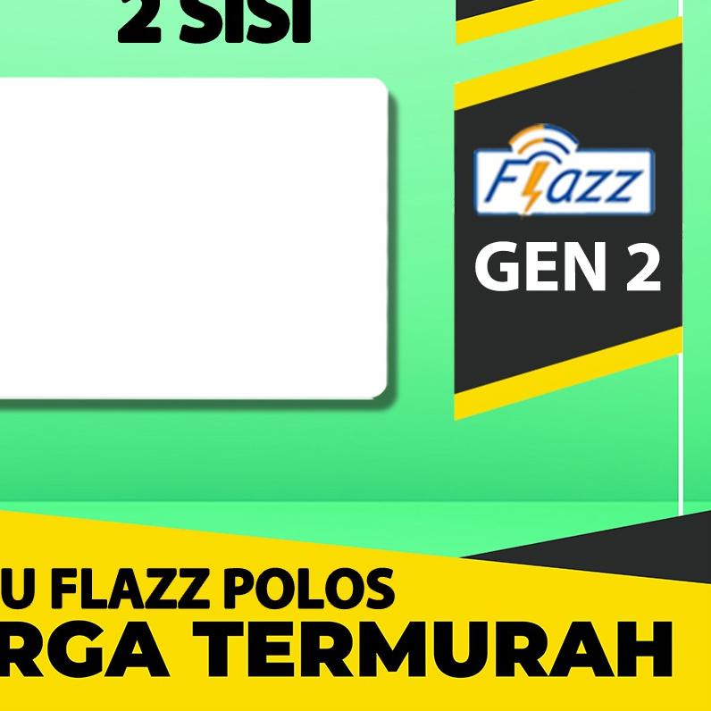 ➤ Kartu FLAZZ BCA UV PRINT TINTA PUTIH / FLAZZ POLOS GEN 2 POLOSAN - 2 SISI ™