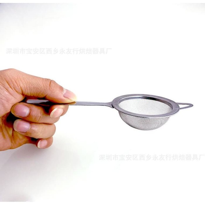 Saringan teh minyak Stainless Steel MPASI alat dapur Tepung