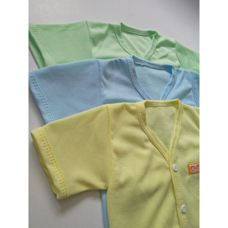 3 pcs Baju bayi polos lengan pendek