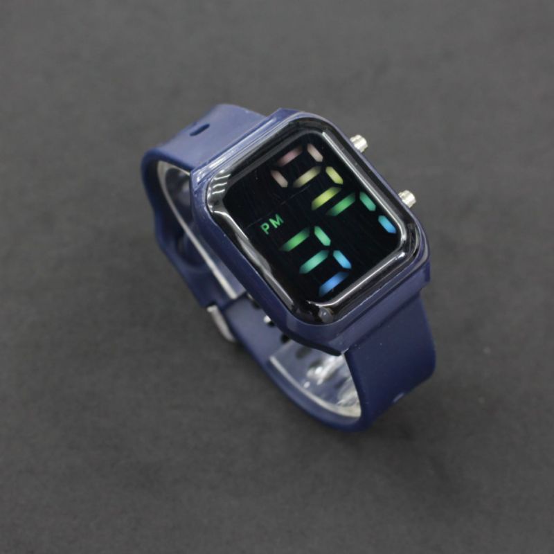 Jam Tangan Wanita LED Digital Watch A2 Colorfull Rainbow Light / jam tangan LED Digital wanita pria