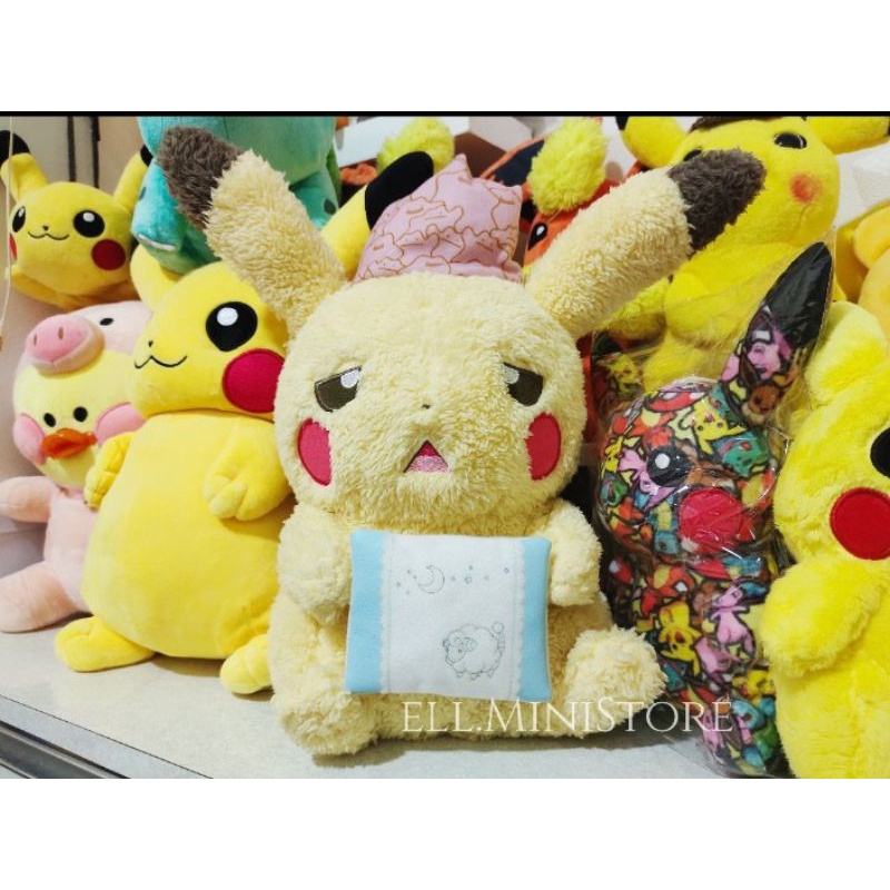 Boneka Pokemon Pikachu Takara Tomy Cangi Banpresto Pikachu Ngantuk Pikachu bobo