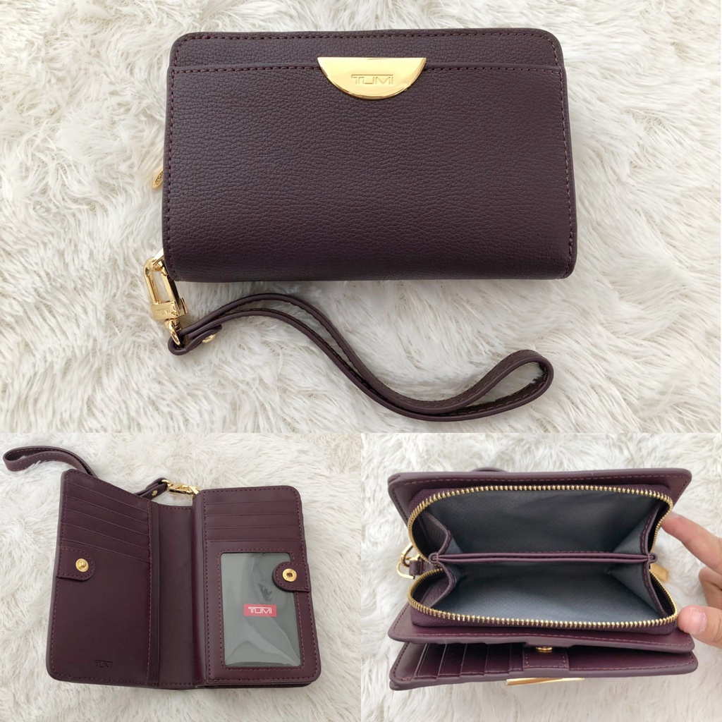 Dompet Tumi Parker Sling Medium Wallet Aubergine New Original