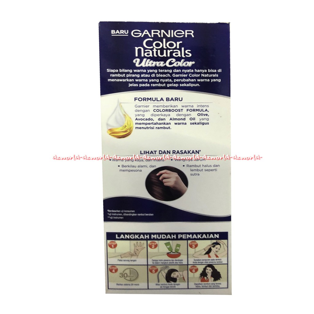 Garnier Color Natural 3. 1 Midnight Blue Biru Gelap Cat Rambut Ultra Color Hair Color Pewarna