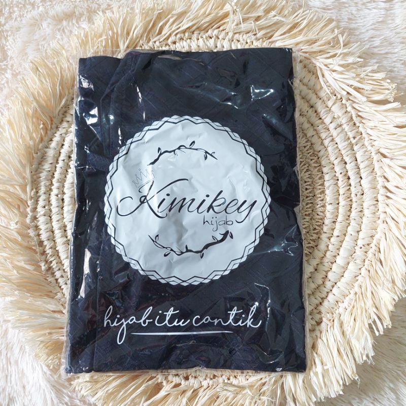 Jilbab Instan Non Pad Bergo Jamia By Kimikey ORIGINAL hijab bahan jersey strada-Hitam