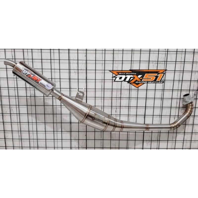 Knalpot Satria 2tak type standar racing full stainlies Original Dtx-51 Ultimate Muffler