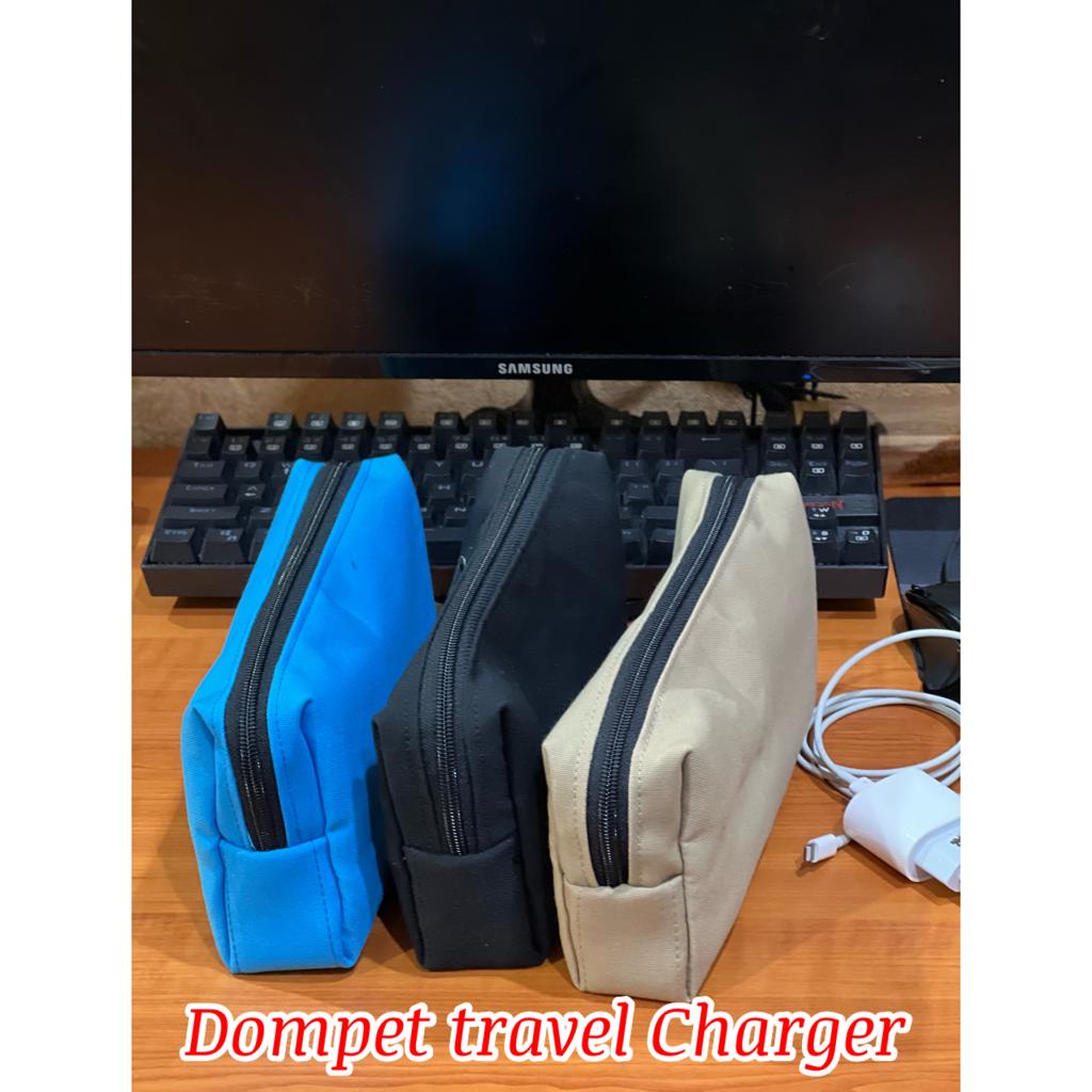 Fawn'G Handmade - Dompet Travel Charger Boxy Pouch Bahan Kanvas